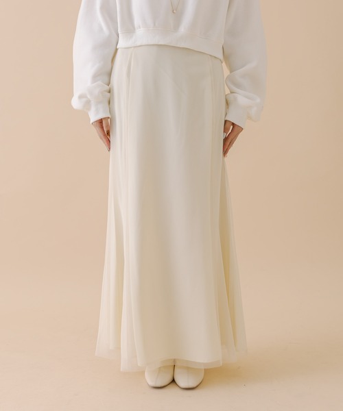 mline（エムライン）の「[mline]チュールマーメイドスカート（スカート・レディース・ブラック/アイボリー・2/1）」の10枚目の写真