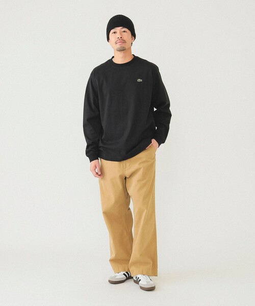 LACOSTE（ラコステ）の「LACOSTE for BEAMS / 別注 ロゴ ロングスリーブ Tシャツ（Tシャツ/カットソー・メンズ・ホワイト/ベージュ/ブラック/グリーン・1/5/3/4/2）」の5枚目の写真