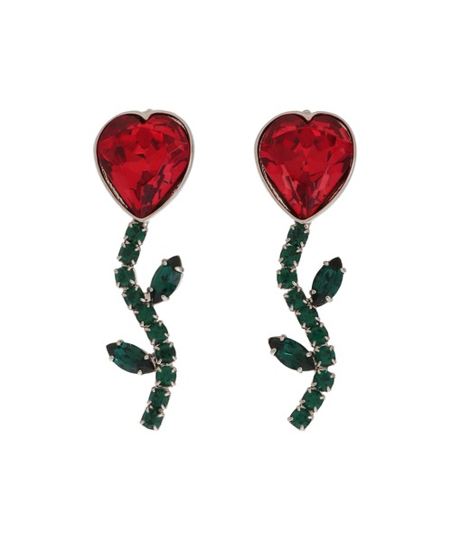 PAMEO POSE(パメオポーズ)の「Heart Flower Pierce(ピアス(両耳用)・レディース・レッド/クリア・FREE)」の14枚目の写真
