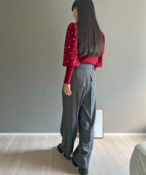 Jewelobe（ジュエローブ）の「タックワイドルーズスラックス（スラックス・レディース・グレー/ブラック/ブラウン・S/M/L）」の13枚目の写真