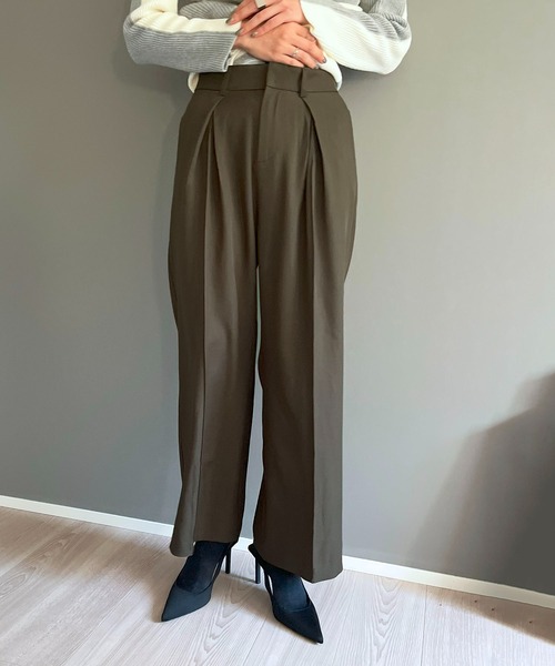 Jewelobe（ジュエローブ）の「タックワイドルーズスラックス（スラックス・レディース・グレー/ブラック/ブラウン・S/M/L）」の15枚目の写真