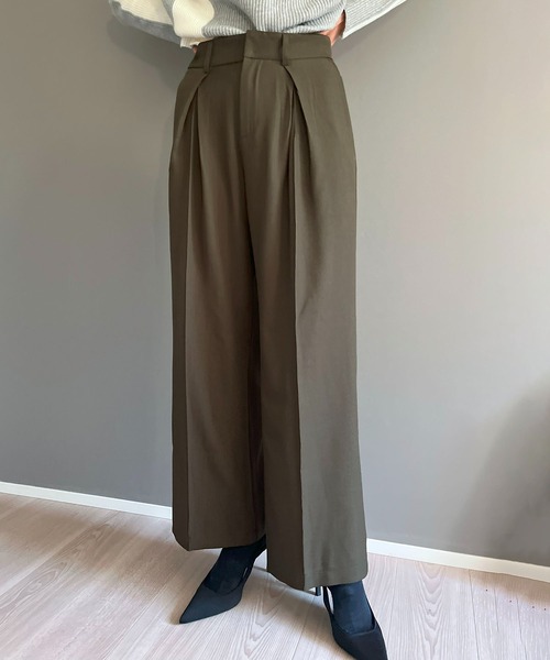 Jewelobe（ジュエローブ）の「タックワイドルーズスラックス（スラックス・レディース・グレー/ブラック/ブラウン・S/M/L）」の16枚目の写真