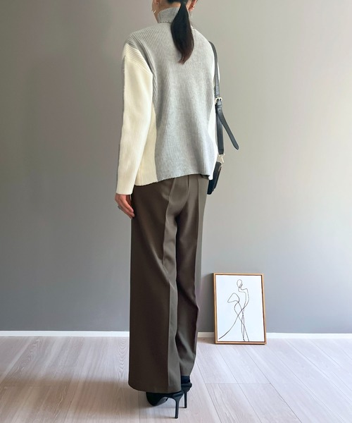 Jewelobe（ジュエローブ）の「タックワイドルーズスラックス（スラックス・レディース・グレー/ブラック/ブラウン・S/M/L）」の19枚目の写真