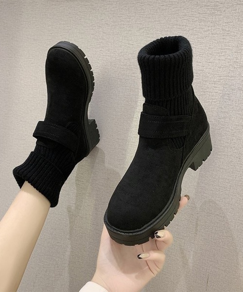 Miniministore(ミニミニストア)の「ソックス風 ショートブーツ レディース(ブーツ・レディース・ベージュ/ブラック/ライトブラウン・25.0cm/24.0cm/24.5cm/23.0cm/23.5cm/22.5cm)」の15枚目の写真