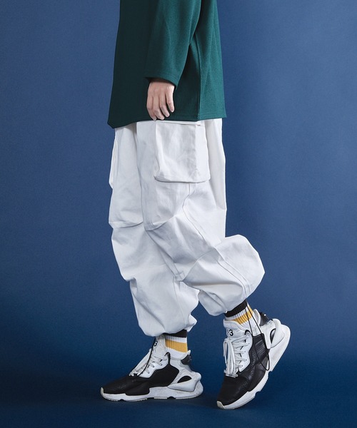 【ミマ】パラシュートドローコードワイドカーゴパンツ（カーゴパンツ）｜ミマ（ミマ） 5,422円