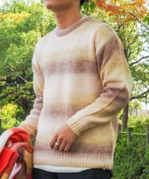 グラデーションニットレイヤード