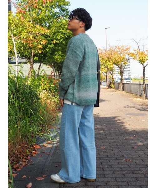 Right-on(ライトオン)の「グラデーションニットレイヤード(ニット/セーター・メンズ・グリーン/ベージュ/ダークグレー・M/L/XL)」の18枚目の写真