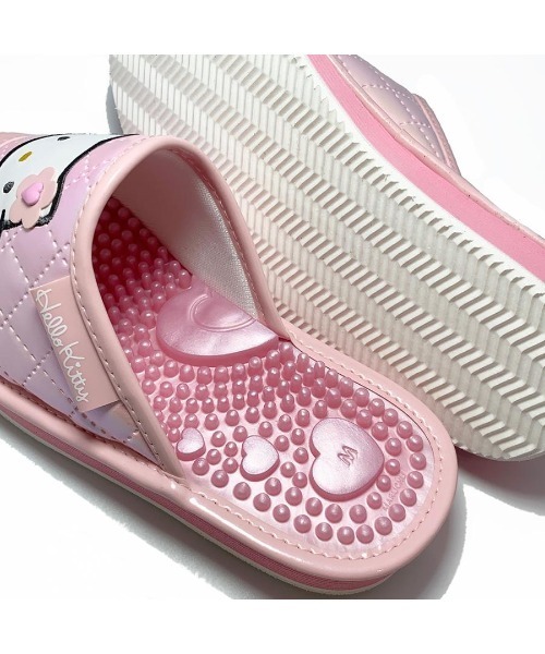 VIBGYOR(ヴィブジョー)の「【Sanrio】サンリオハローキティキルト日本製健康サンダル(レディス)(MA)(サンダル・レディース・ピンク/ブラック/サックスブルー・M/L/LL)」の7枚目の写真