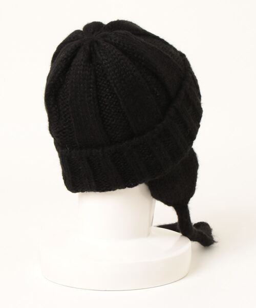 VICKY（ビッキー）の「【KOREAN ITEM】耳当てリブニット帽（ニットキャップ/ビーニー・レディース・ブラック/オフホワイト/レッド・M）」の22枚目の写真