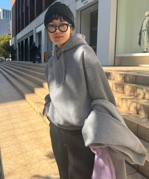 VICKY（ビッキー）の「【KOREAN ITEM】耳当てリブニット帽（ニットキャップ/ビーニー・レディース・ブラック/オフホワイト/レッド・M）」の7枚目の写真