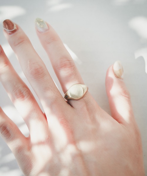 NO WAY(ノーウェイ)の「【CALM】BRASS Signet Ring(リング・レディース・シルバー/ゴールド/ブラック・11号/9号/13号/15号)」の7枚目の写真