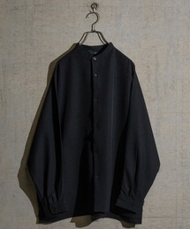 JOHN'S CLOSET | 【a】ナチュラルストレッチ バンドカラー ドルマンスリーブ オーバーサイズシャツ(シャツ/ブラウス)