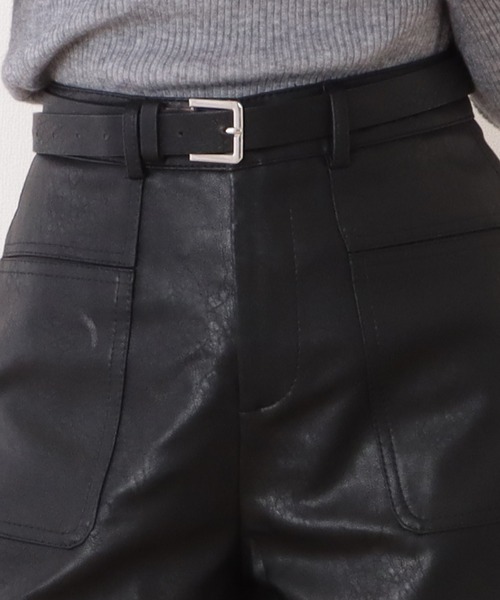 Lace Ladies（レースレディース）の「ベルト付き ハイウエスト ショート パンツ（その他パンツ・レディース・ベージュ/ブラック・M/XL/S/L）」の5枚目の写真