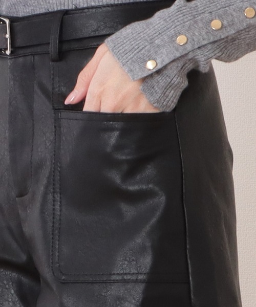 Lace Ladies（レースレディース）の「ベルト付き ハイウエスト ショート パンツ（その他パンツ・レディース・ベージュ/ブラック・M/XL/S/L）」の6枚目の写真