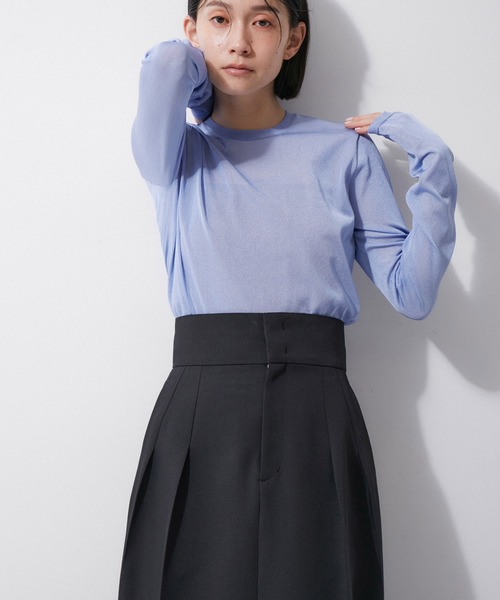 ADAM ET ROPE'（アダムエロペ）の「マットシアーニットプルオーバー（Tシャツ/カットソー・レディース・ブラック/ホワイト系その他2/ブルー系その他6・FREE）」の18枚目の写真