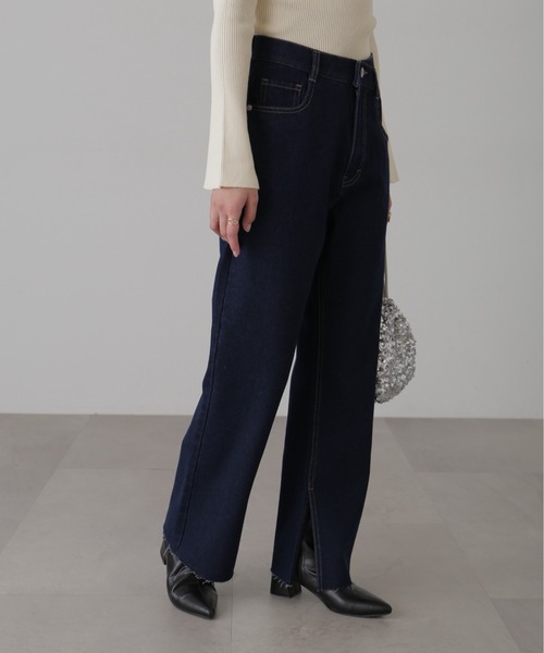 FREE'S MART(フリーズマート)の「アシメベルトストレートデニム(デニムパンツ・レディース・ホワイト系その他/ケミカルウォッシュ/ワンウォッシュ・SMALL/MEDIUM)」の10枚目の写真