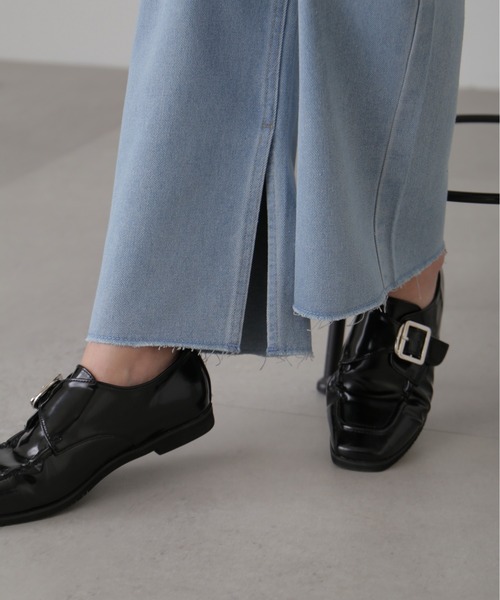 FREE'S MART(フリーズマート)の「アシメベルトストレートデニム(デニムパンツ・レディース・ホワイト系その他/ケミカルウォッシュ/ワンウォッシュ・SMALL/MEDIUM)」の12枚目の写真