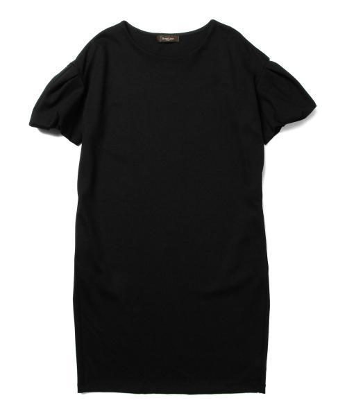 Demi-Luxe BEAMS(デミルクス ビームス)の「Demi-Luxe BEAMS / バルーンスリーブ ポンチワンピース(ワンピース・レディース・ブラック/グリーン系その他・ONE SIZE)」の6枚目の写真