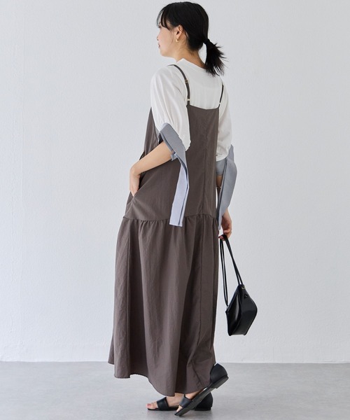 LAVEANGE(ラビアンジェ)の「ドロストキャミワンピース(ワンピース・レディース・チャコールグレー/ブルー/ブラック・M/LL/3L/4L/5L)」の8枚目の写真