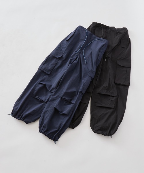 Lui's(ルイス)の「【cierio/シエリオ】コットンナイロンドロストパンツ(その他パンツ・レディース・ブラック/ネイビー・FREE)」の3枚目の写真