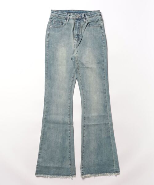 aimoha(アイモハ)の「細みベルボトムデニム(デニムパンツ・レディース・ネイビー/ブルー/ダークグレー・SMALL/MEDIUM/LARGE)」の20枚目の写真