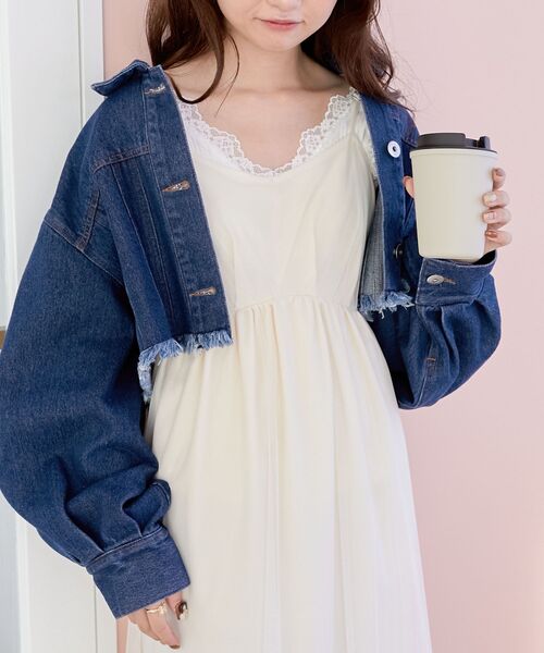 MAJESTIC LEGON（マジェスティックレゴン）の「前後2wayレースインナー（タンクトップ・レディース・オフホワイト/ブラック/ライトグレー・MEDIUM）」の7枚目の写真