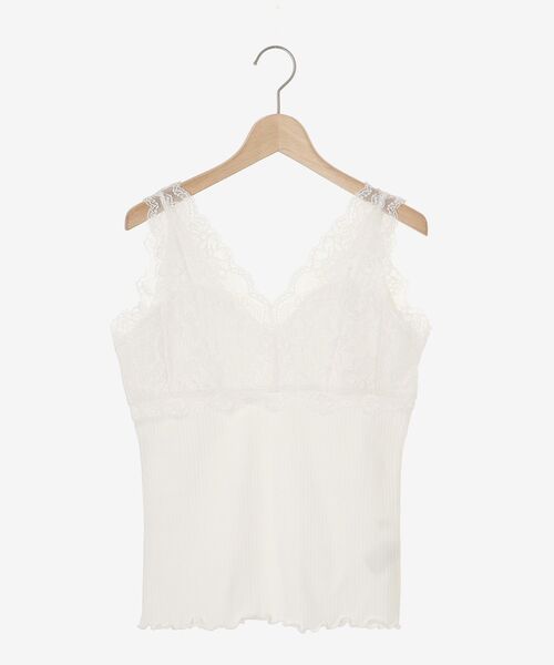 MAJESTIC LEGON（マジェスティックレゴン）の「前後2wayレースインナー（タンクトップ・レディース・オフホワイト/ブラック/ライトグレー・MEDIUM）」の16枚目の写真