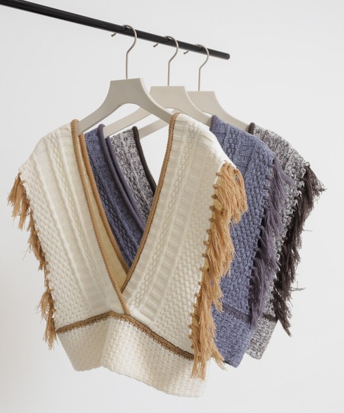 perverze フリンジニットベスト フリンジニットベスト/CRAFT STANDARD BOUTIQUE（クラフトスタンダード