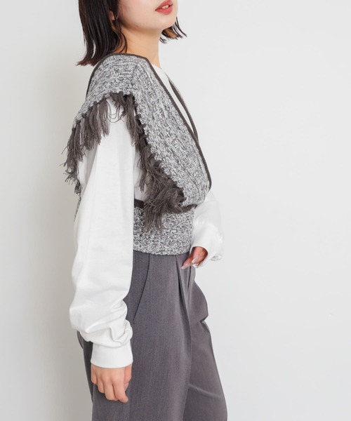OUR洗えるフリンジベスト 洗えるフリンジベスト – OURHOME