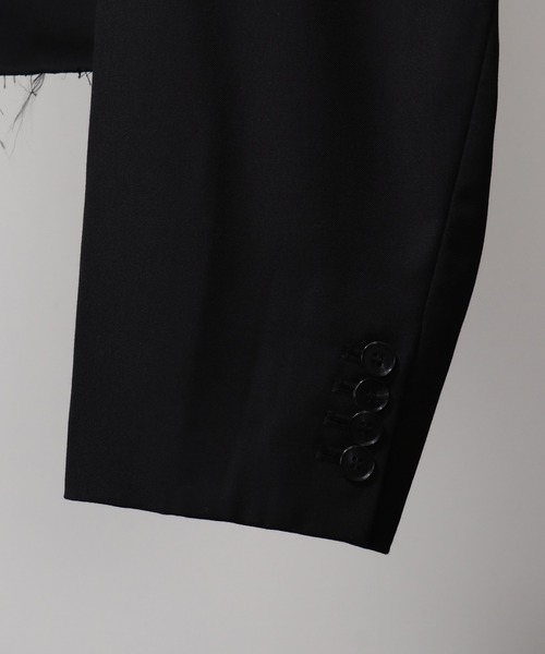 welise（ウェライズ）の「【welise/ウェライズ】グレイスフルTR/Denim ヘムダメージ ショート丈テーラードジャケット（テーラードジャケット・メンズ・ブラック/ダークベージュ/チャコールグレー/ダークグレー/ブルー/グレイッシュベージュ/ブラック×ゴールド/チャコール/ダークブラック・L/M/S）」の13枚目の写真