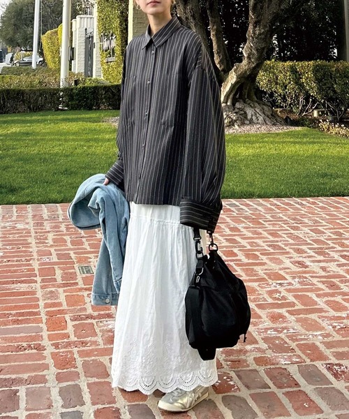 CORNERS by KR(コーナーズバイケーアール)の「【CORNERS by KR 】ワイドスリーブシャツ(シャツ/ブラウス・レディース・チャコールグレー/ネイビー/ブラック/ホワイト・M)」の13枚目の写真