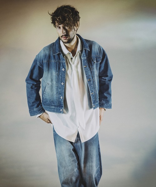 NO ID.（ノーアイディ）の「【NO ID.】Tie Neck Gather Big Shirt / ネクタイ 付 ネック ギャザー ビッグ シャツ（シャツ/ブラウス・メンズ・ホワイト/サックスブルー/グレー/ブラック・ONE SIZE）」の12枚目の写真