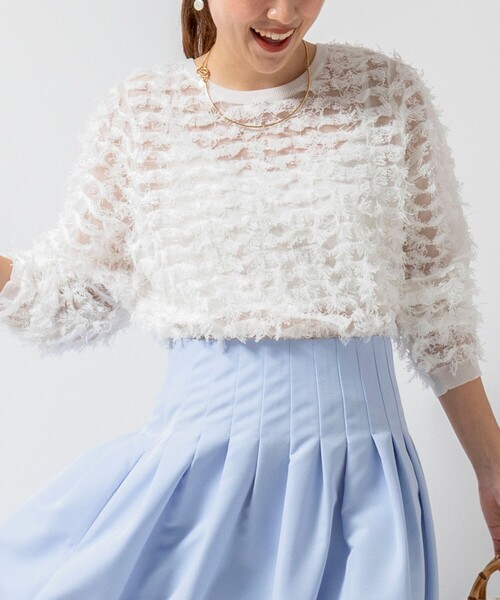 ノーリーズ NOLLEY'S カットフリンジ2WAYカーディガン　一回着 セール 30%OFF】《手洗い可能》カットフリンジ2WAYカーディガン