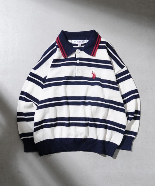 U.S. POLO ASSN.(ユーエスポロアッスン)の「【WEB限定】【KIDS】【U.S. POLO ASSN/ユーエスポロアッスン】ワンポイント刺繍ニットポロ(ポロシャツ・キッズ・ネイビー/ホワイト/ブラック・100/120/140/150)」の2枚目の写真