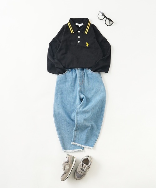 U.S. POLO ASSN.(ユーエスポロアッスン)の「【WEB限定】【KIDS】【U.S. POLO ASSN/ユーエスポロアッスン】ワンポイント刺繍ニットポロ(ポロシャツ・キッズ・ネイビー/ホワイト/ブラック・100/120/140/150)」の6枚目の写真