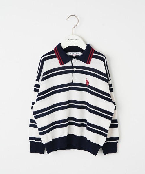 U.S. POLO ASSN.(ユーエスポロアッスン)の「【WEB限定】【KIDS】【U.S. POLO ASSN/ユーエスポロアッスン】ワンポイント刺繍ニットポロ(ポロシャツ・キッズ・ネイビー/ホワイト/ブラック・100/120/140/150)」の7枚目の写真