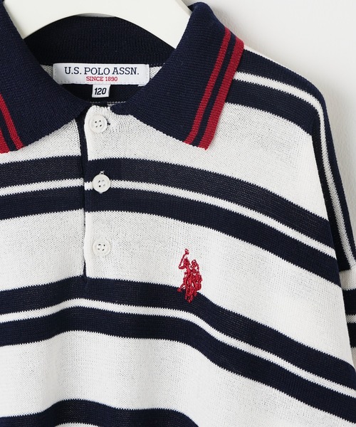 U.S. POLO ASSN.(ユーエスポロアッスン)の「【WEB限定】【KIDS】【U.S. POLO ASSN/ユーエスポロアッスン】ワンポイント刺繍ニットポロ(ポロシャツ・キッズ・ネイビー/ホワイト/ブラック・100/120/140/150)」の8枚目の写真