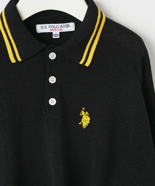 U.S. POLO ASSN.(ユーエスポロアッスン)の「【WEB限定】【KIDS】【U.S. POLO ASSN/ユーエスポロアッスン】ワンポイント刺繍ニットポロ(ポロシャツ・キッズ・ネイビー/ホワイト/ブラック・100/120/140/150)」の13枚目の写真