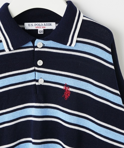U.S. POLO ASSN.(ユーエスポロアッスン)の「【WEB限定】【KIDS】【U.S. POLO ASSN/ユーエスポロアッスン】ワンポイント刺繍ニットポロ(ポロシャツ・キッズ・ネイビー/ホワイト/ブラック・100/120/140/150)」の16枚目の写真