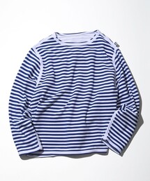 CAHLUMN | CAHLUMN/カウラム Boat Neck Horizontal Stripe french terry Long Sleeve Tee/ボート ネック ホライゾン ストライプ フレンチテリー ロングスリーブ(Tシャツ/カットソー)