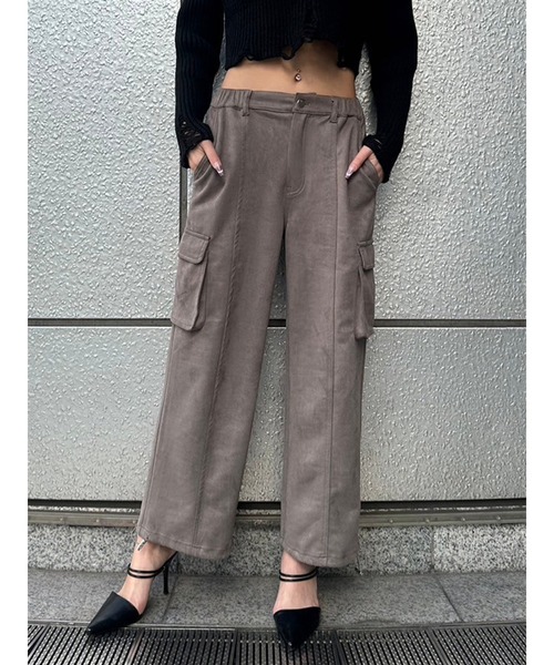 EGOIST（エゴイスト）の「フェイクスエードカーゴパンツ（カーゴパンツ・レディース・グレー/ブラック・FREE）」の14枚目の写真