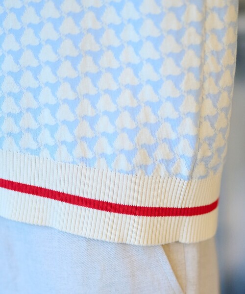 【セール】【Safari5月号掲載】トリコロールジャカード 半袖ニット（ニット/セーター）｜DRESSTERIOR（ドレステリア）
