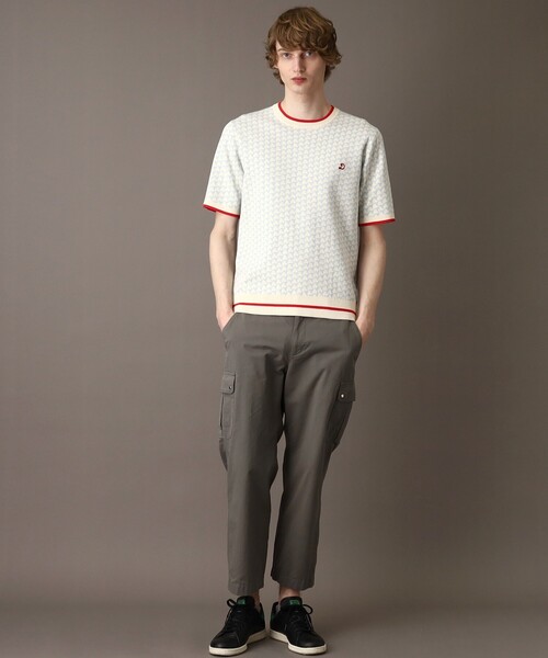 【セール】【Safari5月号掲載】トリコロールジャカード 半袖ニット（ニット/セーター）｜DRESSTERIOR（ドレステリア）