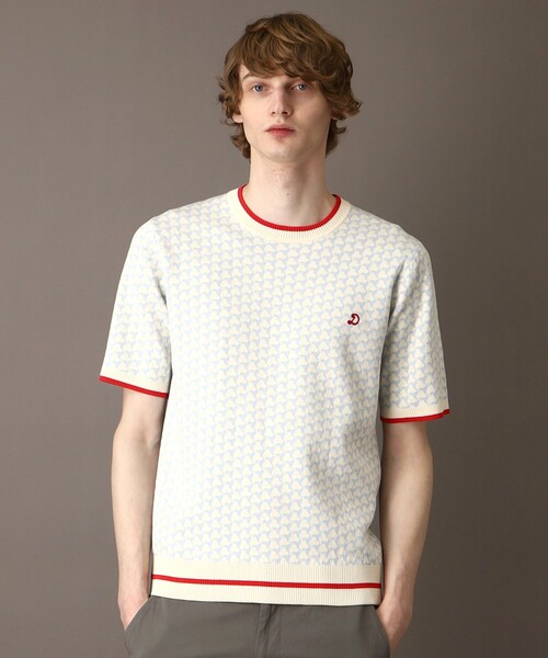 【セール】【Safari5月号掲載】トリコロールジャカード 半袖ニット（ニット/セーター）｜DRESSTERIOR（ドレステリア）