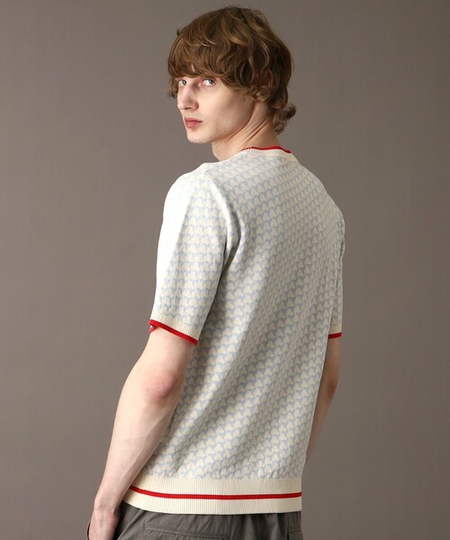 【セール】【Safari5月号掲載】トリコロールジャカード 半袖ニット（ニット/セーター）｜DRESSTERIOR（ドレステリア）