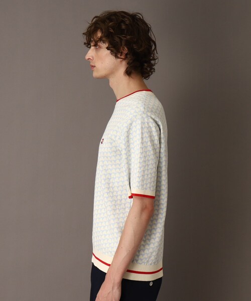 【セール】【Safari5月号掲載】トリコロールジャカード 半袖ニット（ニット/セーター）｜DRESSTERIOR（ドレステリア）