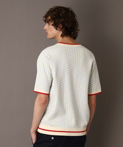 【セール】【Safari5月号掲載】トリコロールジャカード 半袖ニット（ニット/セーター）｜DRESSTERIOR（ドレステリア）