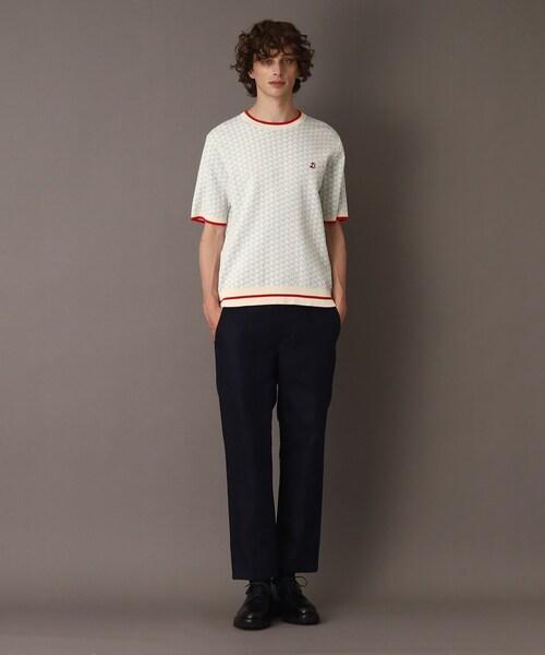 【セール】【Safari5月号掲載】トリコロールジャカード 半袖ニット（ニット/セーター）｜DRESSTERIOR（ドレステリア）