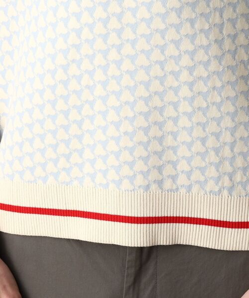 【セール】【Safari5月号掲載】トリコロールジャカード 半袖ニット（ニット/セーター）｜DRESSTERIOR（ドレステリア）