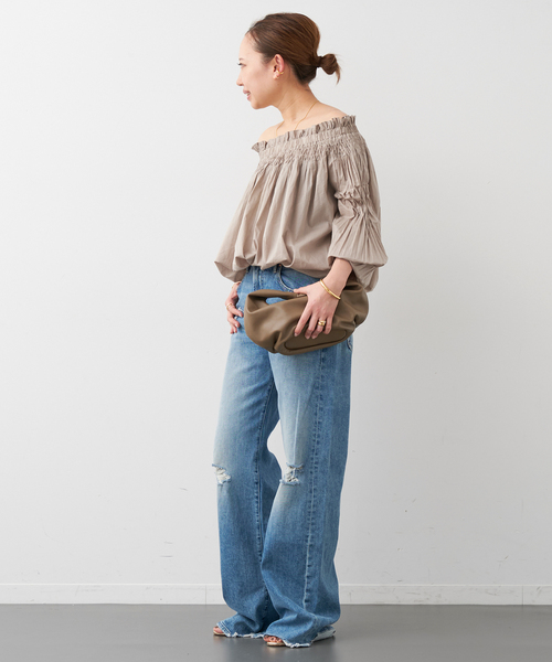 Deuxieme Classe(ドゥーズィエムクラス)の「【Marlette/マーレット】 AMIEL OFF-SHOULDER ブラウス(シャツ/ブラウス・レディース・ベージュ・FREE)」の5枚目の写真
